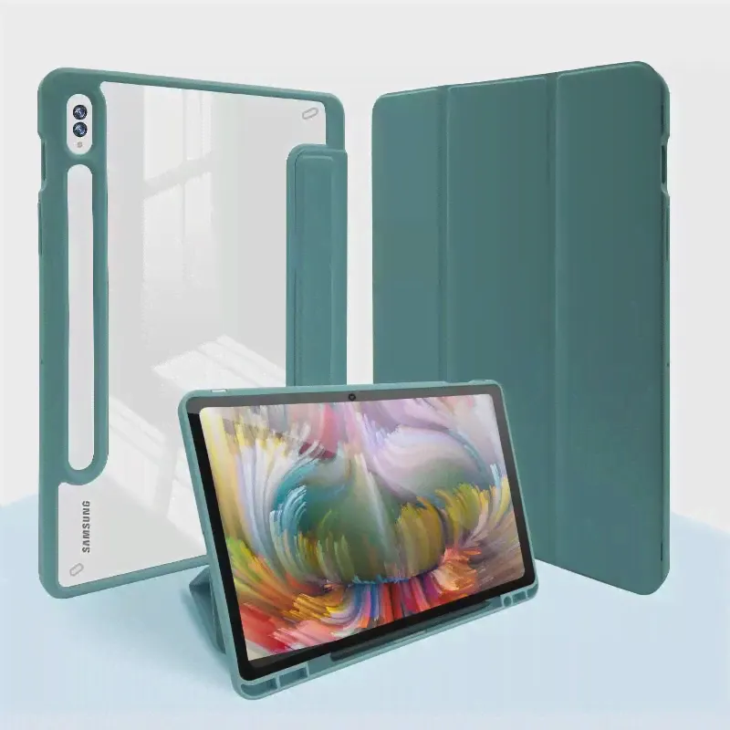 Чехол для Samsung Galaxy Tab S9 Plus, чехол для планшета Samsung Galaxy Tab S9 Ultra, откидная крышка с держателем Spen для Galaxy Tab S9-0