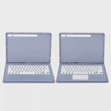 Чехол-клавиатура для планшета 12,4 дюйма для Tab S8 Plus 2022 для S7 FE 2021 для S7 Plus 2020 с Прорезью Для пера Фиолетовый Съемный чехол для Трекпада
