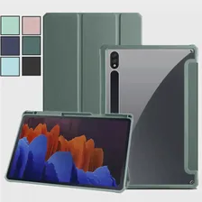 Для Samsung Galaxy Tab S8 S7 Plus S7 Fe Case с держателем карандаша Clear Cover Funda для Galaxy Tab S7 S8 Plus S7 S8 Case