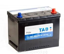 Автомобильный аккумулятор TAB Polar S Asia 70R обр. пол. 700A 260x173x220 (57029)