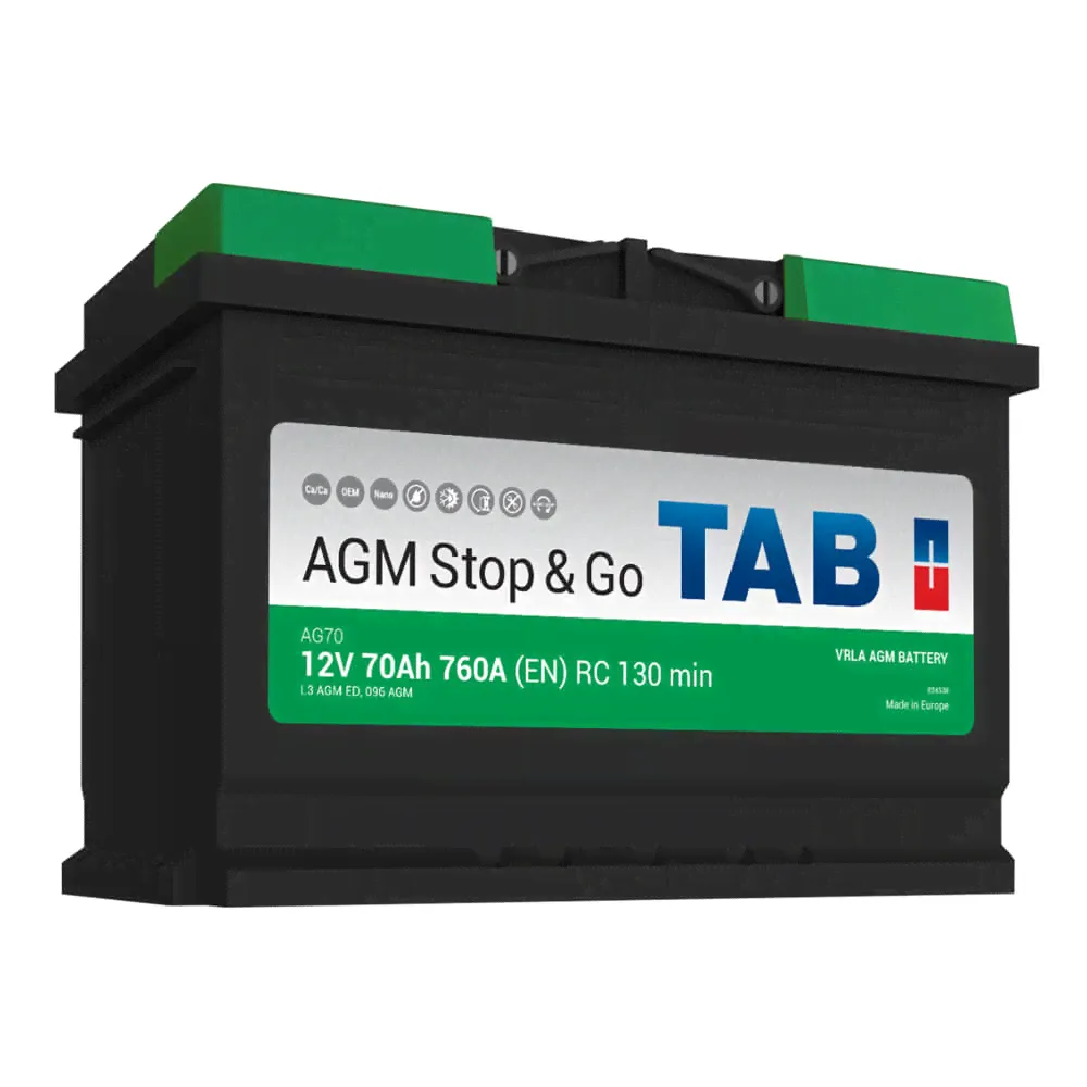 Аккумулятор TAB AGM Stop & Go 70 ач оп-0