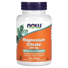 Now Foods Magnesium Citrate 200 mg 100 tab