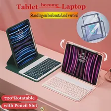 Вращающийся на 720 ° Магнитный чехол-клавиатура для Samsung Galaxy Tab S9 11 2023 для Samsung Galaxy Tab S9 Plus 12,4-дюймовый чехол-клавиатура